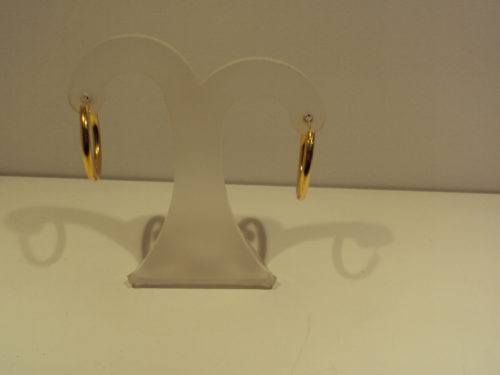 Aros tubulares oro amarillo 18 quilates 2,5cm de diámetro 160e