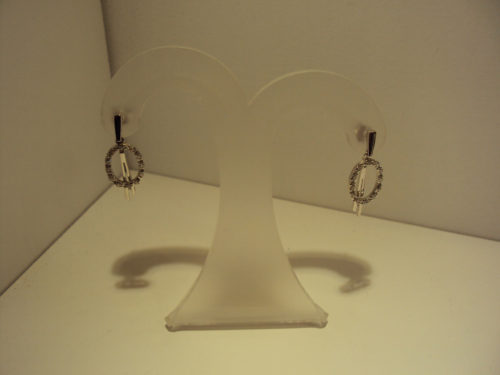 Pendientes oro blanco círculos de circonitas 215e