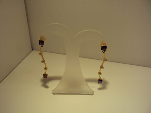 Pendientes amatistas y circonitas 360e
