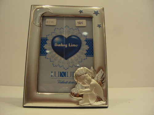 Marco de plata con un angelito azul 48€