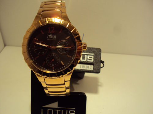 Reloj Lotus cobrizo unisex fondo chocolate Multifunción.119€