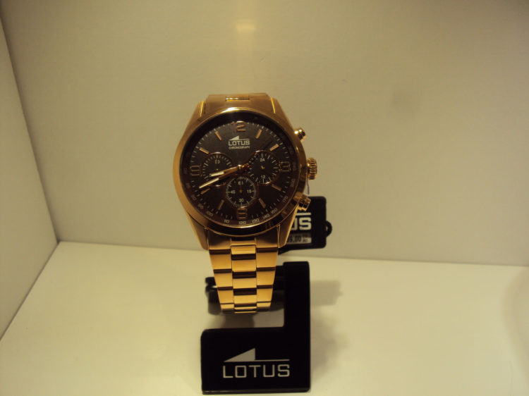 Reloj Lotus cronográfo de hombre cobrizo con esfera de color chocolate.139€