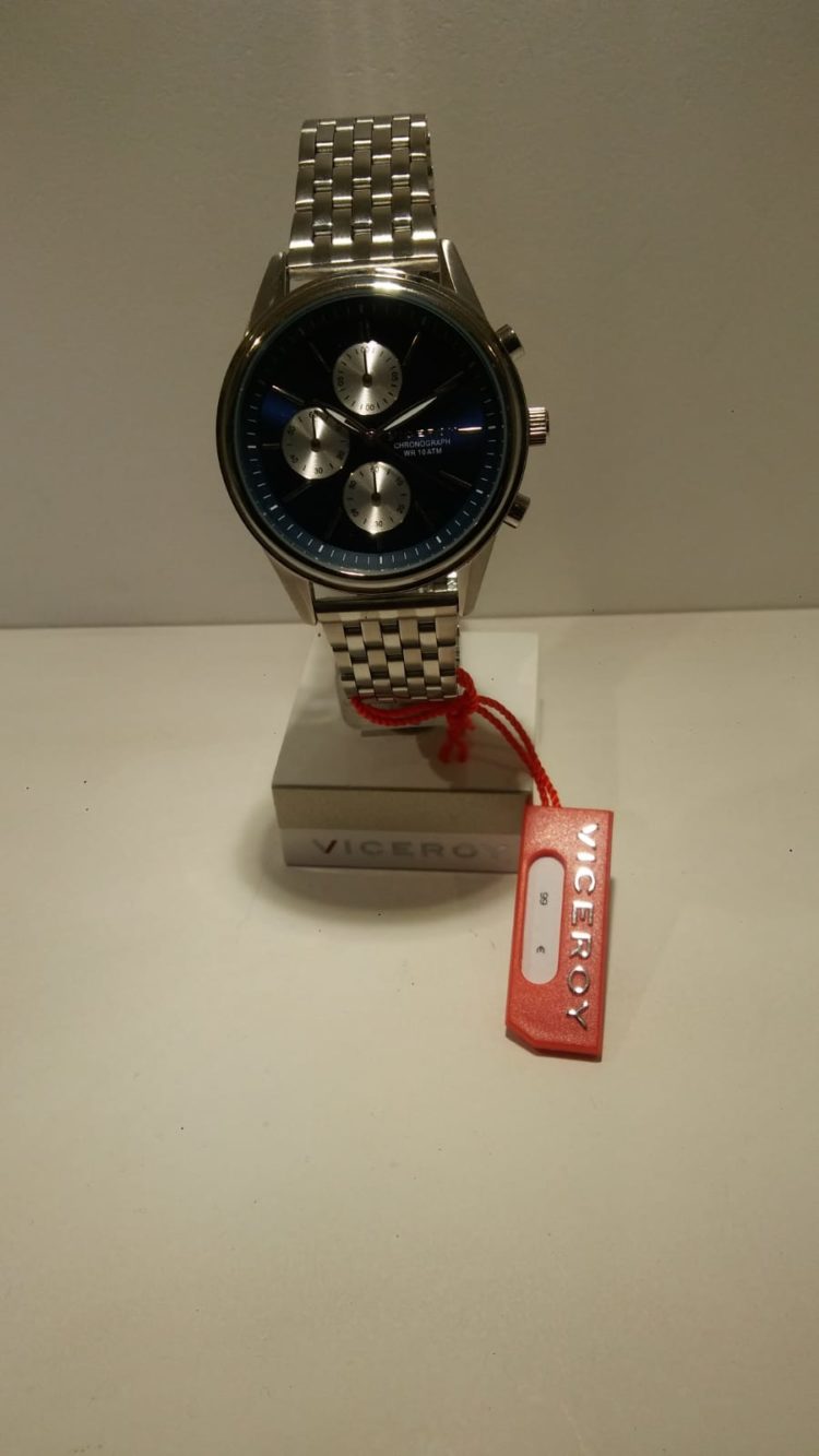 Reloj Viceroy de hombre Reloj Viceroy de hombre de acero con cronómetro y cierre de rosca 99€ Impermeable 100 metros. 